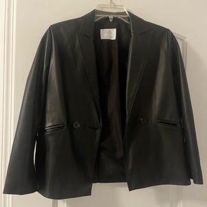 Girl’s Zara Faux Leather Blazer/Jacket